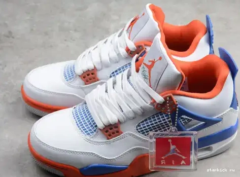 Retro 308497-171 4 Jordan White Orange Air Blue 308497-171 OG 0511